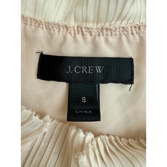 J Crew Cream Lace Sleeveless Blouse Ruffle Neck Size S - Picture 8 of 8